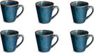 Medard de Noblat Vertigo Denim Mokken 6-delig Stoneware Blauw/Bruin 320 ml