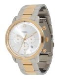 Fossil Neutra Herenhorloge, chronograaf kwartsuurwerk met roestvrijstalen armband, Gouden en zilveren toon, Armband