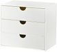 OEM Holland Connections Make-up Organizer - Creatieve Opbergdoos met drie lades - Skincare organizer - 17*11*15cm wit