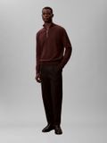 Calvin Klein Heren Cardigan Katoen/Polyamide/Elastaan Bruin XL