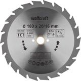 wolfcraft - Lame de scie circulaire 180x20mm - 22 dents - Lame pour scie circulaire - Série verte - 6372000