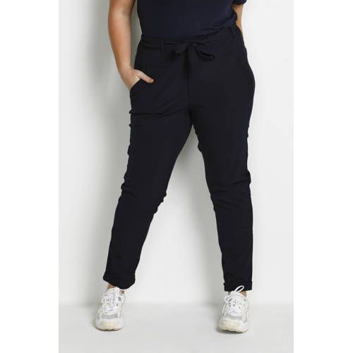 Kaffe Curve Regular Fit Broek Donkerblauw