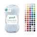 Gründl Wol Cotton Quick uni - dunne wol voor haken - breigaren - haakgaren - glanzend en huidvriendelijk - 100% katoen - 1 kluwen 50 g / 125 m - naalddikte 3-4 - lichtblauw