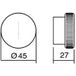 Viefe BOTO Aluminium Poignée de meuble, Ø 45 mm - Laiton foncé brossé