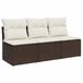 VidaXL Tuinstoel met kussens, poly rattan, bruin, 110 kg