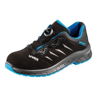 Uvex 2 Trend S1P BOA Safety Shoes - Black/Blue - Size 41