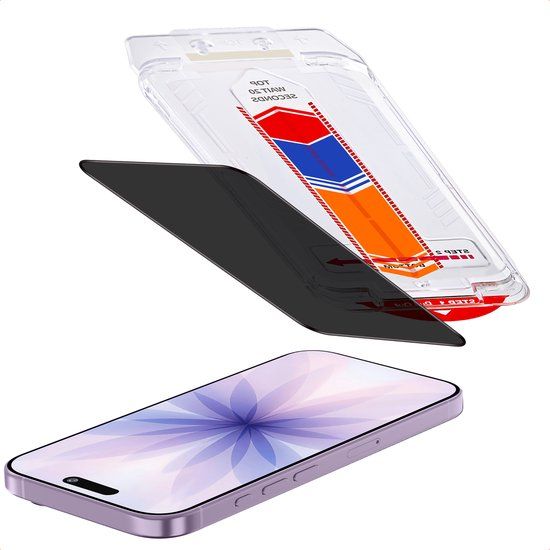 Accezz Screen Protector - Geschikt voor Apple iPhone 17 - Gehard Glas Privacy Screenprotector + Applicator