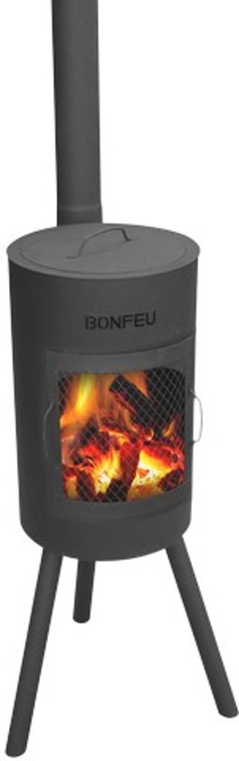 BonFeu Bongiano SP Tuinhaard Zwart BBQ Ã˜30 * 128cm Metaal 3001