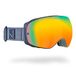 Black Crevice Skibril, uniseks, skibril met frameloos design, voor heren en dames, met uv-bescherming 400-bescherming, snowboardbril met sferische glazen, gespiegelde sneeuwbril