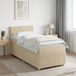 vidaXL Boxspringbed met matras, Crèmekleurig, 80 x 200 cm, Stof
