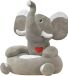 vidaXL Kinderstoel olifant pluche grijs