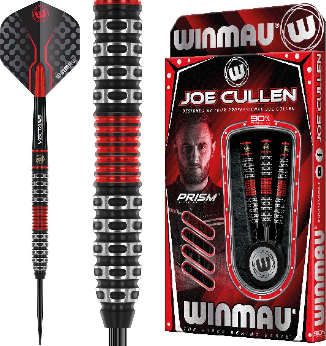 WINMAU - Joe Cullen S.E. Steeltip Tungsten Dartpijlen Professioneel - 26g