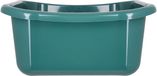 KADAX Rechthoekige wasbak, robuuste wasbak, waskom met comfortabele handgrepen, opbergcontainer, compacte reinigingsbak, kom (groen, 8 liter)