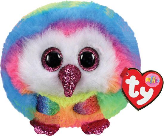 Ty Teeny Puffies Owen Owl Knuffel 10cm