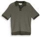 Tom Tailor - Gebreide trui met polokraag - Maat XXXL - leaf green offwhite stripe