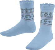 FALKE Shiny Icecrown gedessineerd katoen sokken kinderen blauw - maat 23-26