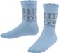 FALKE Shiny Icecrown gedessineerd katoen sokken kinderen blauw - maat 23-26
