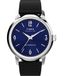 Timex Marlin Automatic Herenhorloge 40 mm – zwarte leren band met blauwe wijzerplaat en roestvrijstalen kast TW2W93100