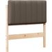Tête de lit capitonnée marron et taupe 80 cm pin massif