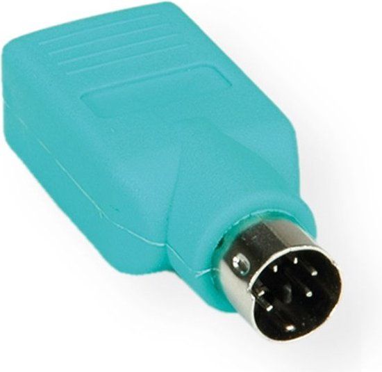Value Mini DIN 6-pins PS/2 (m) - USB-A (v) adapter / groen