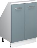 Vicco Rion Kast voor schuine wand – met 2 deuren Blauw-grijs/wit