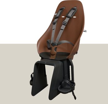 Urban iKi Bio Fietsstoeltje Achter - Haniwa Brown/ Bincho Black bruin