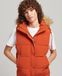 Superdry Everest Faux Fur Gilet Orange Size: 40