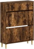 vidaXL Schoenenkast DELFT 78 x 24 x 103 cm Bewerkt hout Gerookt eiken