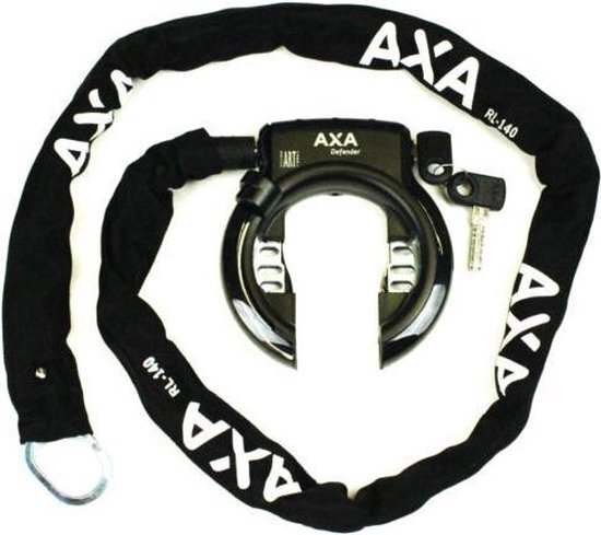 Axa Defender ringslot - ART2 - inclusief 140cm insteekketting – fiets slot - Zwart