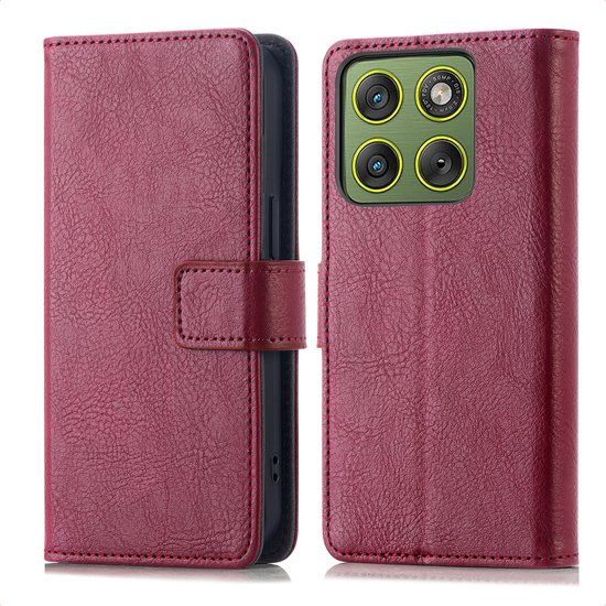 imoshion Hoesje - Geschikt voor Motorola Edge 70 - Luxe Bookcase - Bordeaux