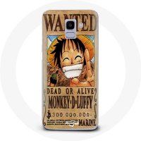 Maniacase Hoesje voor Samsung Galaxy A8 2018 One Piece Manga Luffy wanted poster