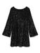 VERO MODA VMLAILA LS SEQUIN BOW DRESS EXP Dames Mini jurken