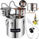 VEVOR La Boiler voor gedestilleerd water met pomp, dubbele vat, 8 gallon, waterketel voor maanlicht, distillatie voor alcoholisch water, distillatie van de wijn 8 GAL, van staal en rood koper