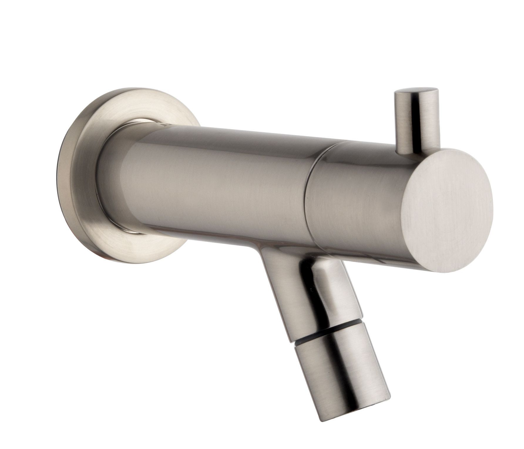 Praya Amador Toiletkraan muurbevestiging 1/2inch geborsteld staal