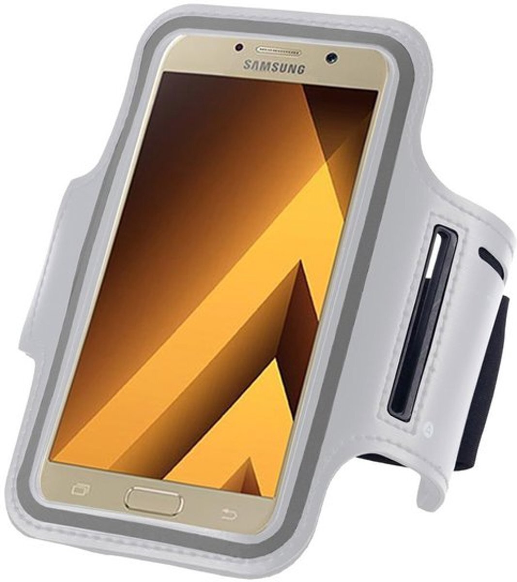 pearlycase Samsung Galaxy A5 2017 Sportarmband Hardloopband Wit