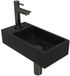INK - Fonteinpack Quartz Links incl. Fonteinkraan - Design Sifon - Design Plug en Montageset - 360x180x90 Mm - Zwart