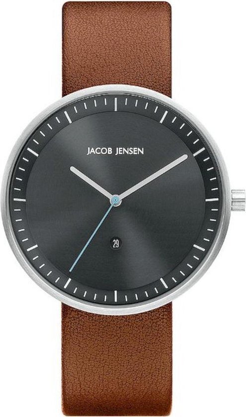 Jacob Jensen 275 horloge heren - bruin - edelstaal