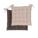 Atout Ciel Stoelkussen, vierkant, tweekleurig, 40 x 40 cm, taupe/antraciet