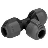 GARDENA T-stuk voor sprinklersysteem: Buisverbinder voor verdelen van aanvoerbuis, 25 mm, Quick & Easy verbindingstechniek, compatibel met GARDENA aanvoerbuis 25 mm, gereedschapsloze montage (2771-20)