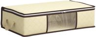 vidaXL Boîte de rangement avec panneau latéral transparent, couleur crème, tissu non tissé
