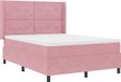 vidaXL Boxspringbed met hoofdeinde Roze 160 x 200 cm Fluweel