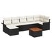 vidaXL - Tuinbank - Set - 8 - st - Zwart - poly - rattan
