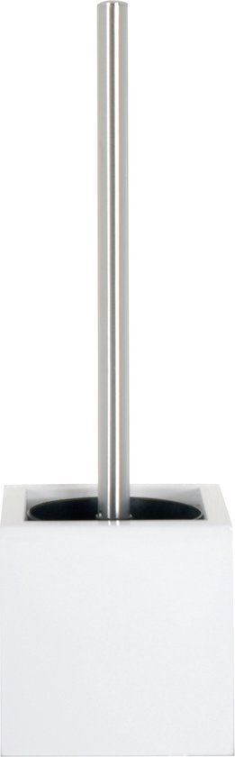 MSV Toiletborstel - Wit - MDF Hout - 37 cm