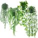 Unyqoos® Set van vier levensechte hangende kunstplanten voor binnen en buiten decoratie