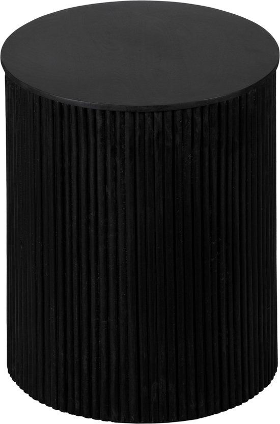 Lewis & Loft Bijzettafel Lonne - FSC® mangohout - Rond ⌀40 - Zwart