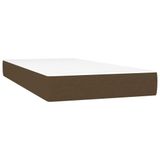 vidaXL Boxspringbed met matras en LED-verlichting, donkerbruin, 200x200 cm, stof