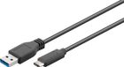 Microconnect USB3.1CA2 USB-kabel USB 3.2 Gen 1 (3.1 Gen 1) 2 m USB C USB A Zwart
