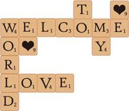 Walplus - Muursticker - Scrabble Puzzel Letters - Bruin