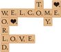 Walplus - Muursticker - Scrabble Puzzel Letters - Bruin