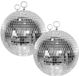 Merkloos Disco spiegel bal - 2x - rond - plafond - in het zilver - diameter 30 cm - versieringen - Seventies thema